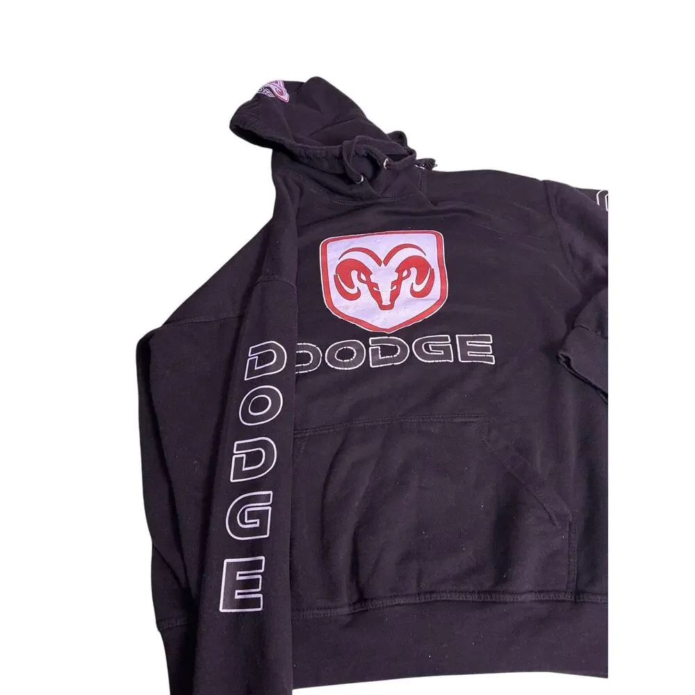 John Lauren Dodge Ram Hoodie Mens Large Black Graphic Pullover Automotive